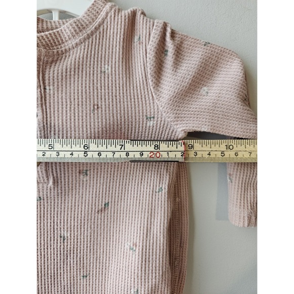 Carter's 6M Baby Girl Waffle Knit Henley Bodysuit & Pants Set – Pink Floral - Picture 9 of 10